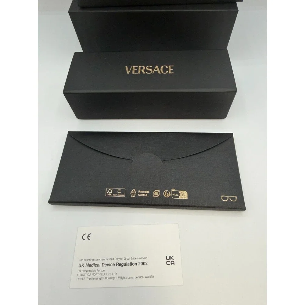 Versace Eyeglasses Sunglasses Case Box Booklet Authentic Luxury Accessory Set
